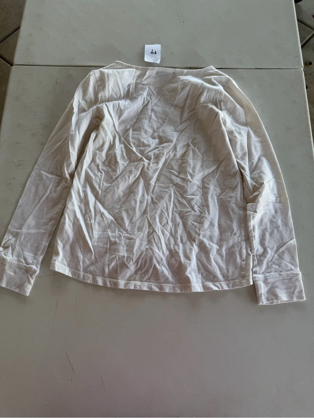 GAPKIDS Ivory Frost Long-Sleeve Crewneck Tee with Rhinestone Detail